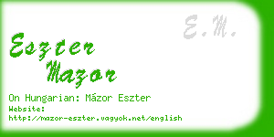 eszter mazor business card